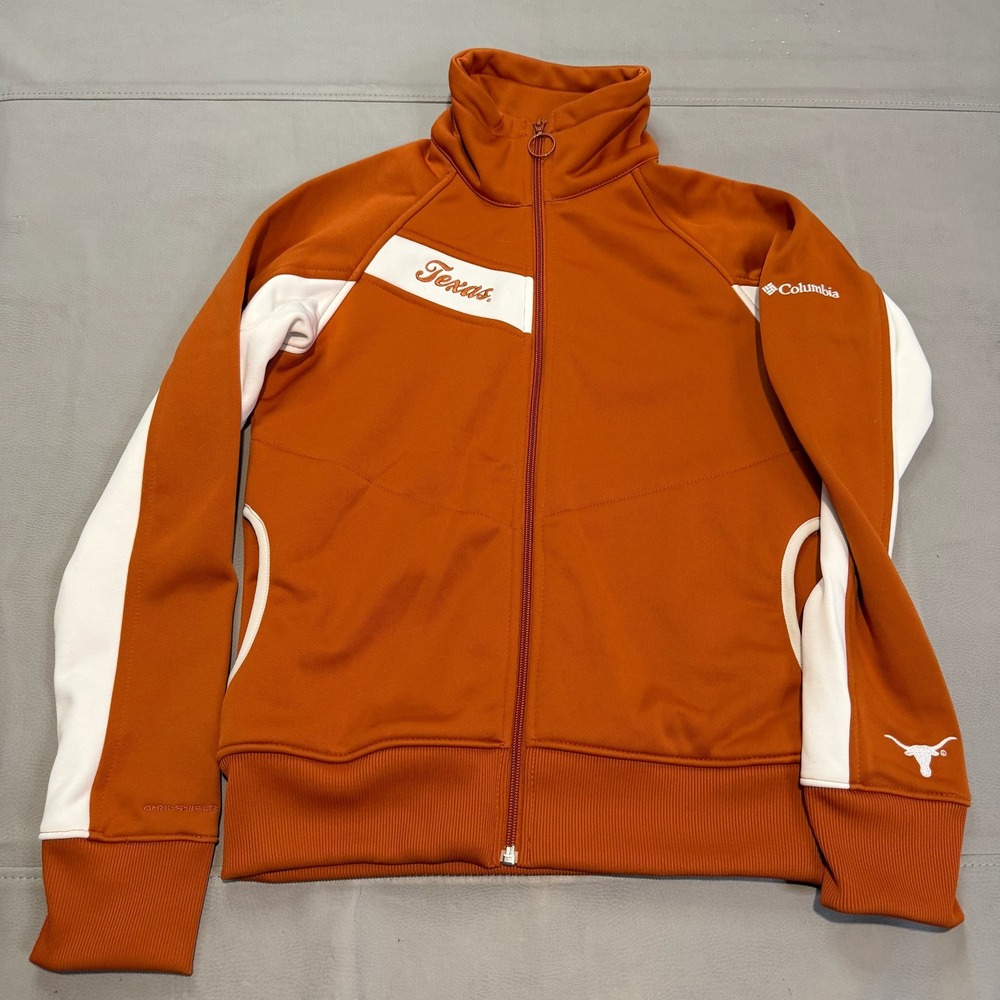 Columbia Women Track Jacket Texas Longhorns Campus Store Fleece Line Y2K‎ M-5046